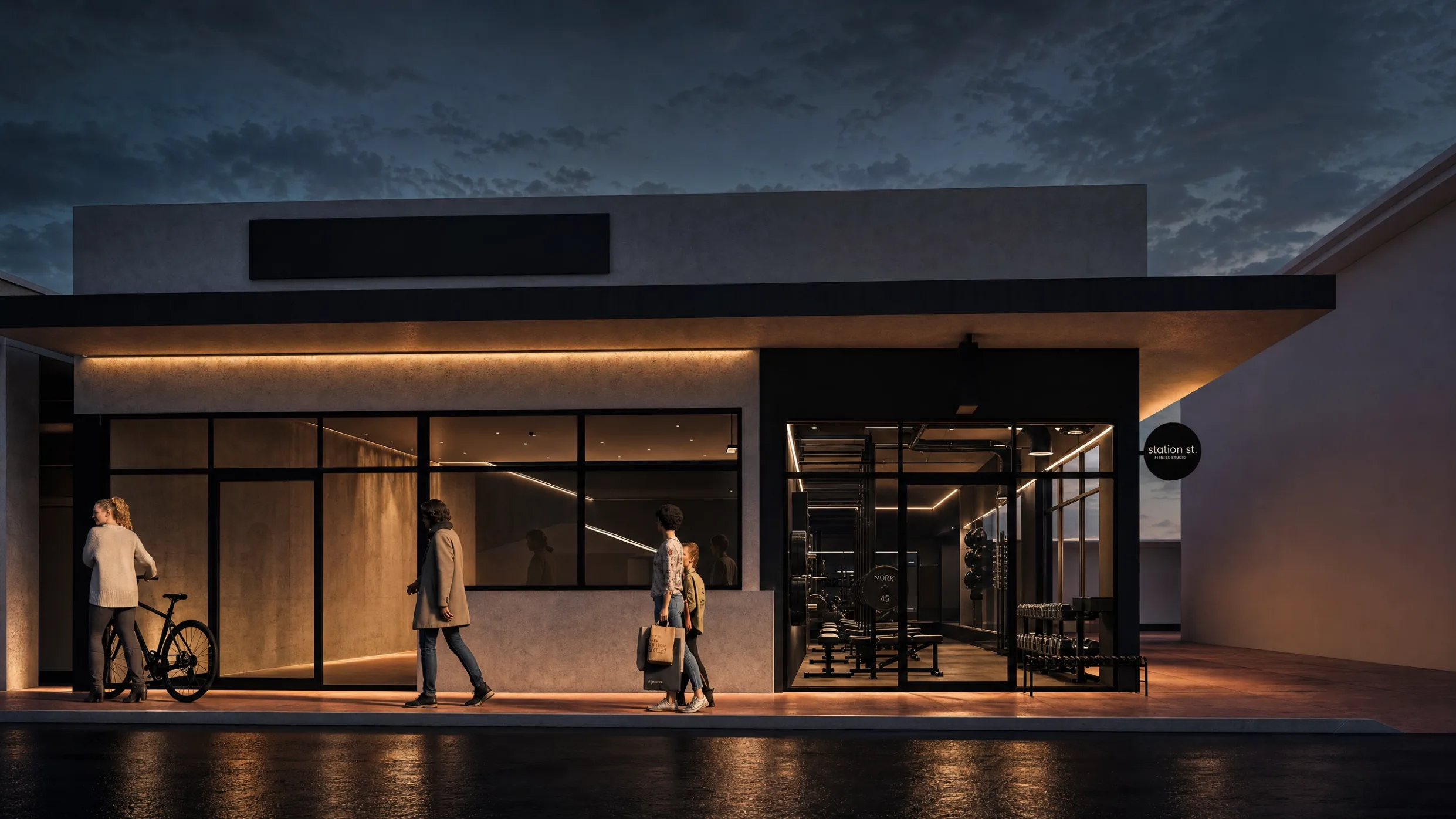 Render of the new Station Street Fitness studio in Claremont, view 4