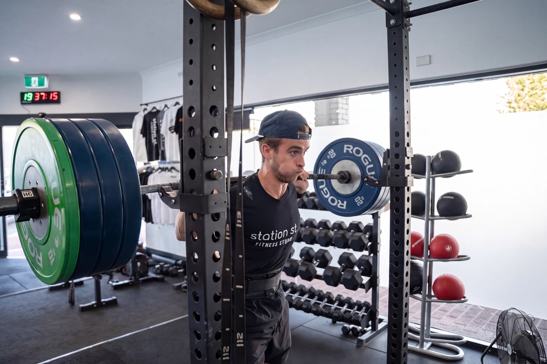 Coached barbell work at Station Street Fitness
