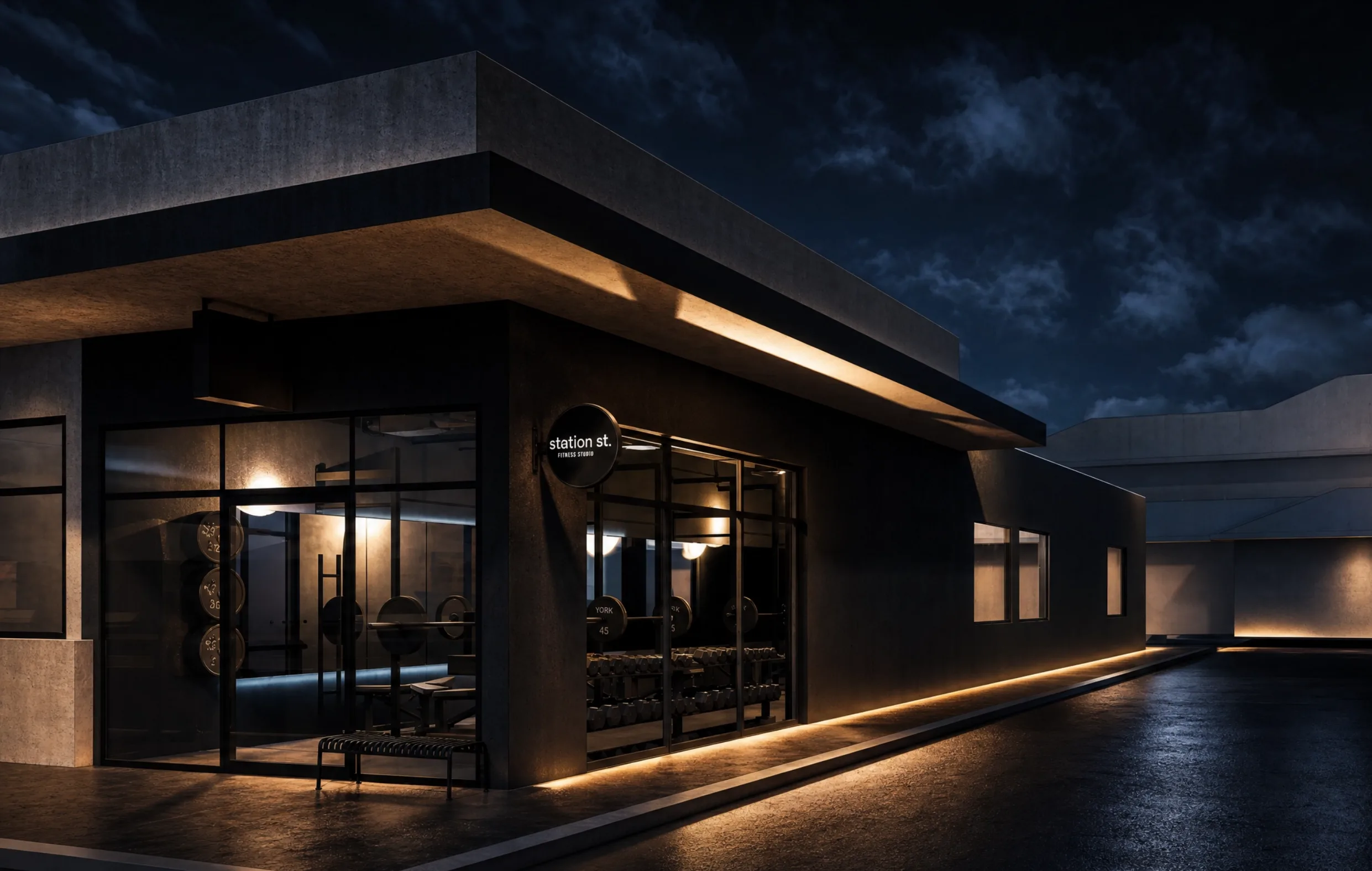 Render of the new Station Street Fitness studio, view 2